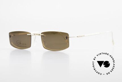 Longines 4378 Polarisierende Randlosbrille, die geflügelte Sanduhr als Longines-Logo auf den Bügeln, Passend für Herren und Damen