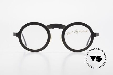 Karl Lagerfeld 4501 Runde Panto Designerbrille, limitierte Auflage aus den 80er Jahren; Gr. 45/27, Passend für Herren und Damen