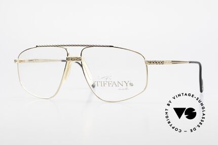 Tiffany T89 23kt Gold Plated Aviator Brille Details
