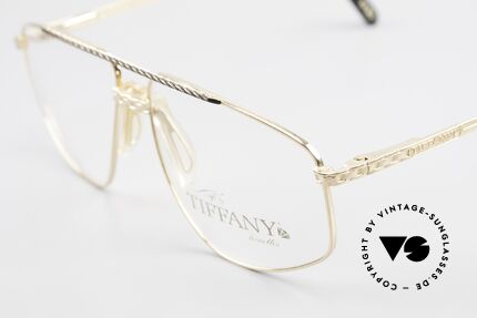 Tiffany T89 23kt Gold Plated Aviator Brille, großartige Kombination aus Eleganz, Stil und Qualität, Passend für Herren