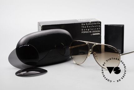 Porsche 5623 Black Mass Film Sonnenbrille, KEINE Retro-Sonnenbrille; sondern das alte Original, Passend für Herren und Damen