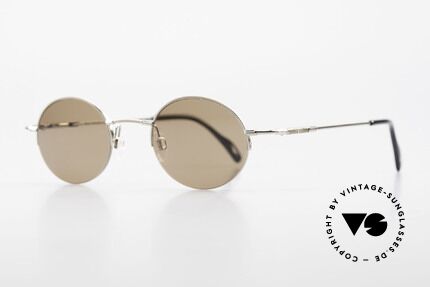 Longines 4363 Ovale Sonnenbrille 90er Rund, die geflügelte Sanduhr als Longines-Logo auf den Bügeln, Passend für Herren und Damen