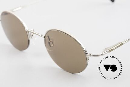 Longines 4363 Ovale Sonnenbrille 90er Rund, ein zeitloses altes Original in Kooperation mit Metzler, Passend für Herren und Damen