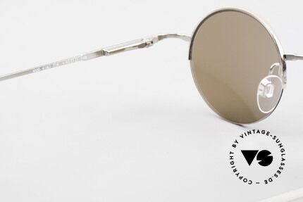 Longines 4363 Ovale Sonnenbrille 90er Rund, Sonnengläser (100% UV) können ggf. getauscht werden, Passend für Herren und Damen