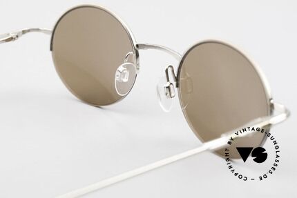 Longines 4363 Ovale Sonnenbrille 90er Rund, Größe: medium, Passend für Herren und Damen
