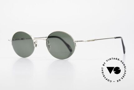 Longines 4363 Rund Ovale Sonnenbrille 90er, die geflügelte Sanduhr als Longines-Logo auf den Bügeln, Passend für Herren und Damen