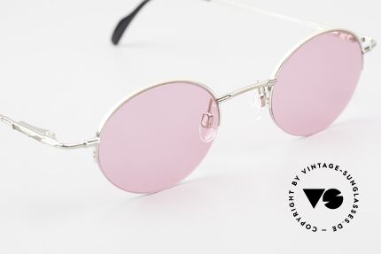 Longines 4363 Pinke Sonnenbrille 90er Oval, ungetragen (wie alle unsere ovalen 90er Sonnenbrillen), Passend für Herren und Damen