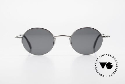 Longines 4363 90er Sonnenbrille Oval Rund, Nylor-Qualitätsfassung mit vielen kleinen Designdetails, Passend für Herren und Damen
