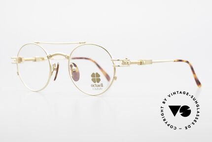 Actuell Couture 802 Runde 80er Brille Steampunk, detailreiche Verzierungen im Steampunk Look, Passend für Herren und Damen