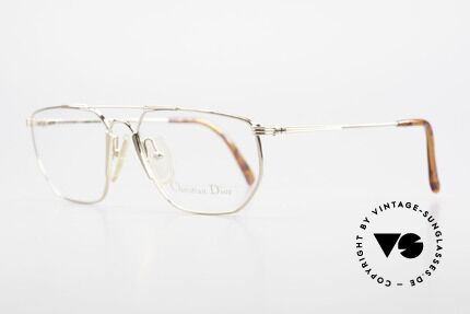 Christian Dior 2819 Echte 90er Herren Metallbrille, vergoldeter Rahmen mit dezenten goldenen Streifen, Passend für Herren