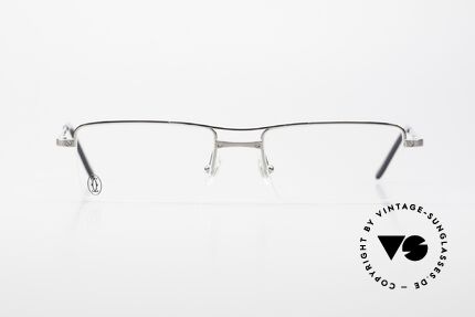 Cartier Semi T-Double Eckige Titanium Brille Herren, Modell aus der Semi T Reihe in Gr. 52x18, 135, Passend für Herren Cartier Semi T-Double Eckige Titanium Brille Herren, Modell aus der Semi T Reihe in Gr. 52x18, 135, Passend für Herren