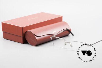 Cartier Semi T-Double Eckige Titanium Brille Herren, Größe: large, Passend für Herren Cartier Semi T-Double Eckige Titanium Brille Herren, Größe: large, Passend für Herren