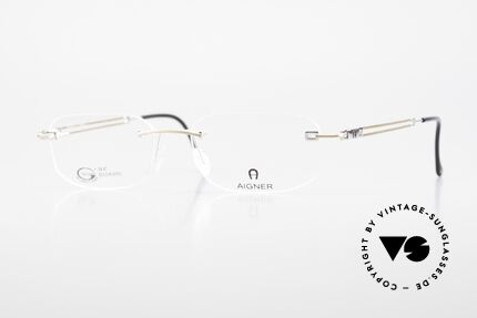 Aigner EA113 Vintage 90er Randlosbrille, randlose Aigner VINTAGE Brille, EA113, Gr. 54/17, 140, Passend für Herren und Damen