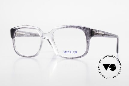 Metzler 7665 Medium 90er Jahre Old School Brille, Metzler VINTAGE Brille, 7665, in Gr. 54/22, 140, Passend für Herren