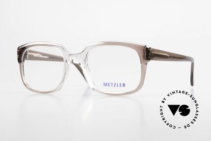 Metzler 7665 Medium Old School Brille 80er Jahre, Metzler VINTAGE Brille, 7665, in Gr. 54/22, 140, Passend für Herren