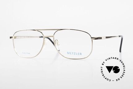 Metzler 1678 Vintage Herrenbrille 90er Titan, Metzler Brille 1678, col. 689, Größe 55-15, 140, Passend für Herren