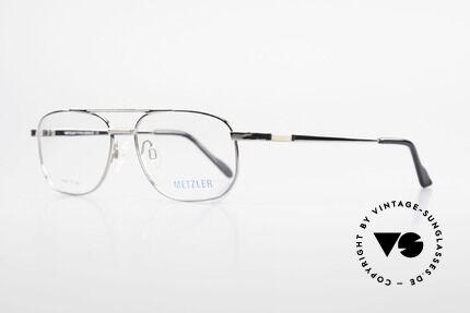 Metzler 1678 Titan Brille 90er Herrenbrille, made in Germany Qualität; Pure Titan Fassung, Passend für Herren