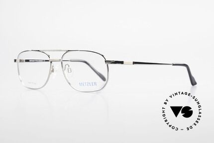 Metzler 1678 Titan Brille 90er Herrenbrille, made in Germany Qualität; Pure Titan Fassung, Passend für Herren