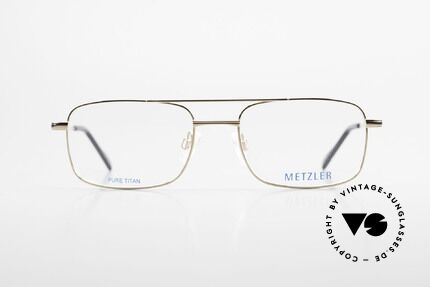 Metzler 1680 90er Titan Brille Vergoldet, vintage Herrenbrille von Metzler aus den 90ern, Passend für Herren