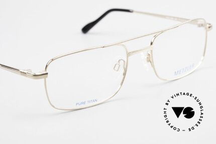 Metzler 1680 90er Titan Brille Vergoldet, KEINE RETRObrille, sondern ein altes ORIGINAL, Passend für Herren