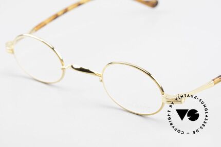 Lunor II A 04 Extra Kleine Brille Oval Gold, edel, stilvoll, zeitlos = ein wahres LUNOR ORIGINAL, Passend für Herren und Damen