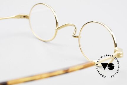 Lunor II A 04 Extra Kleine Brille Oval Gold, Größe: extra small, Passend für Herren und Damen