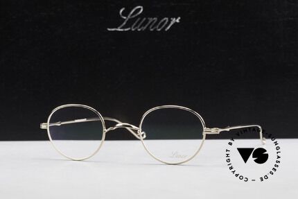 Lunor II 22 Vintage Brille Vergoldet Panto, Größe: medium, Passend für Herren und Damen