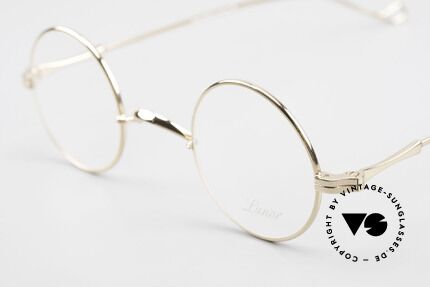 Lunor II 12 Kleine Runde Brille Gold GP, edel, stilvoll, zeitlos = ein wahres LUNOR ORIGINAL, Passend für Herren und Damen