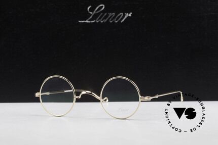 Lunor II 12 Kleine Runde Brille Gold GP, Größe: extra small, Passend für Herren und Damen