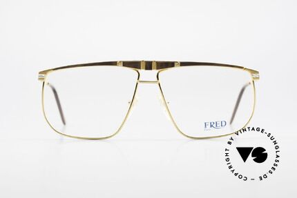 Fred Ocean Luxusbrille Herren Vergoldet, marines Design (charakteristisch Fred) in Top-Qualität, Passend für Herren