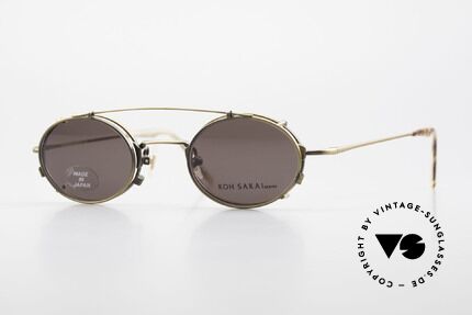 Koh Sakai KS9711 Vintage Brille Oval mit Clip, vintage Brille Koh Sakai 9711, 43-21 mit Sonnen-Clip, Passend für Herren und Damen