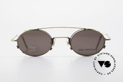 Koh Sakai KS9711 Vintage Brille Oval mit Clip, Koh Sakai, BADA und OKIO Brillen waren ein Vertrieb, Passend für Herren und Damen