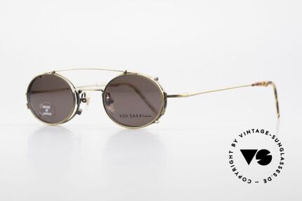 Koh Sakai KS9711 Vintage Brille Oval mit Clip, 1997 in Los Angeles designed & in Sabae (JP) produziert, Passend für Herren und Damen