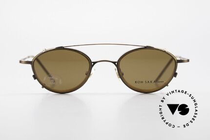 Koh Sakai KS9832 Vintage Brille Mit SonnenClip, Koh Sakai, BADA und OKIO Brillen waren ein Vertrieb, Passend für Herren und Damen