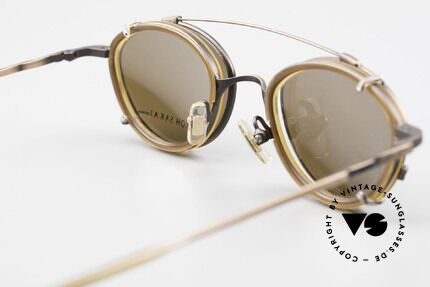Koh Sakai KS9832 Vintage Brille Mit SonnenClip, ungetragen (wie alle unsere alten LA + Sabae Brillen), Passend für Herren und Damen