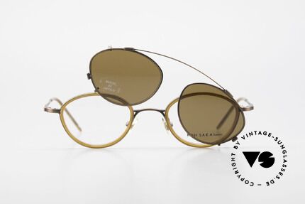 Koh Sakai KS9832 Vintage Brille Mit SonnenClip, Größe: medium, Passend für Herren und Damen