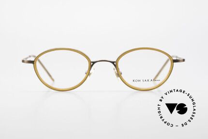 Koh Sakai KS9832 Vintage Brille Mit SonnenClip, Größe: medium, Passend für Herren und Damen