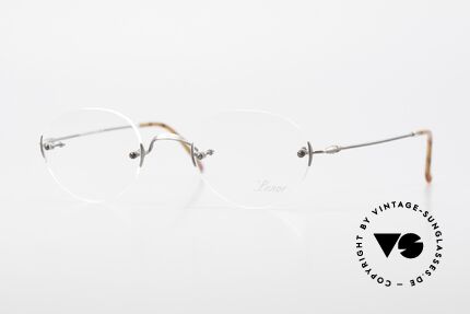 Lunor Classic Panto AS Lunor Brille Zeitlos Randlos, Lunor Brille, randlos, Classic Panto AS: antik silber, Passend für Herren und Damen
