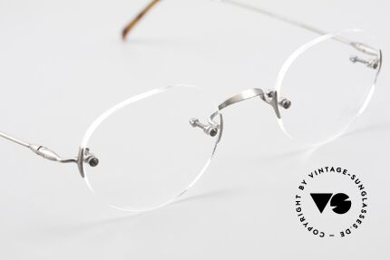 Lunor Classic Panto AS Lunor Brille Zeitlos Randlos, ungetragen (wie alle unsere vintage LUNOR Brillen), Passend für Herren und Damen