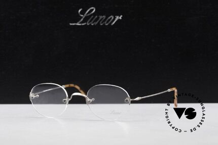Lunor Classic Panto AS Lunor Brille Zeitlos Randlos, Größe: extra small, Passend für Herren und Damen