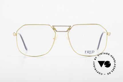 Fred Cap Horn - L Rare Vintage Brille 80er Luxus, marines Design (charakteristisch Fred) in Top-Qualität, Passend für Herren