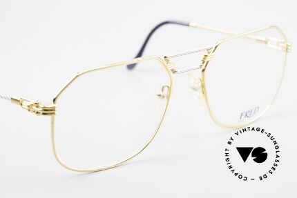 Fred Cap Horn - L Rare Vintage Brille 80er Luxus, kostbare bicolore Ausführung; Platin & 23kt vergoldet, Passend für Herren