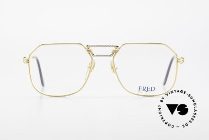 Fred Cap Horn - M Rare 80er Vintage Brille Luxus, marines Design (charakteristisch Fred) in Top-Qualität, Passend für Herren