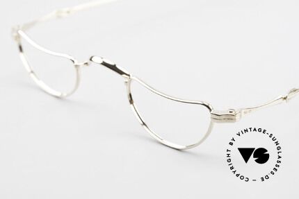 Lunor Goldbrille Echtgold Brille 16kt Lesebrille, absolute LUXUS-Brille mit genialen Schiebebügeln, Passend für Herren und Damen