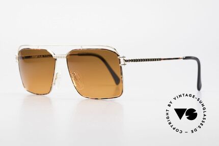 Neostyle Dynasty 424 - L 80er Herrensonnenbrille Titan, verglast mit seltene Sunset-Gläsern (UNIKAT), Passend für Herren