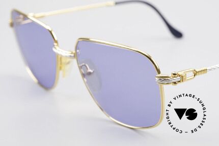 Fred Zephir - L Luxus Segler Sonnenbrille 80er, Bügel und Brücke sind gedreht wie ein Segeltau; Unikat, Passend für Herren