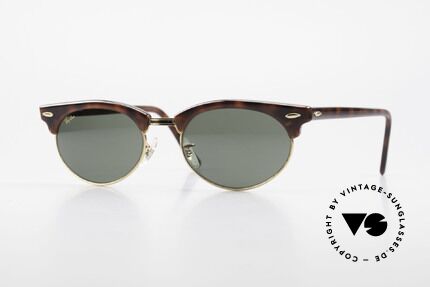 Ray Ban Clubmaster Oval 80er Bausch & Lomb Original, original 80er Jahre Sonnenbrille von RAY-BAN, USA, Passend für Herren und Damen