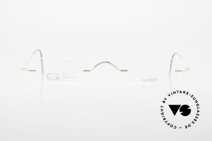 Van Laack L021 Minimalistische 90er Lesebrille, Unisex-Brille: L021, 49/24, 140, 18KT VERGOLDET, Passend für Herren und Damen