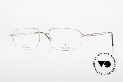 Aigner EA9111 90er Herrenfassung Vergoldet, 18kt Gold-Plated Aigner Herrenbrille in Gr. 56/18, 140, Passend für Herren