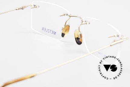 Metzler 1484 Randlose Vintage Brille Titan, Fassung ist für optische Gläser / Sonnengläser gemacht, Passend für Herren